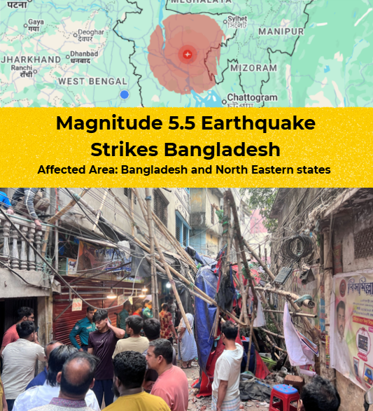 Earthquake Strikes Bangladesh, Strong Tremors Jolt Kolkata and Northeast India