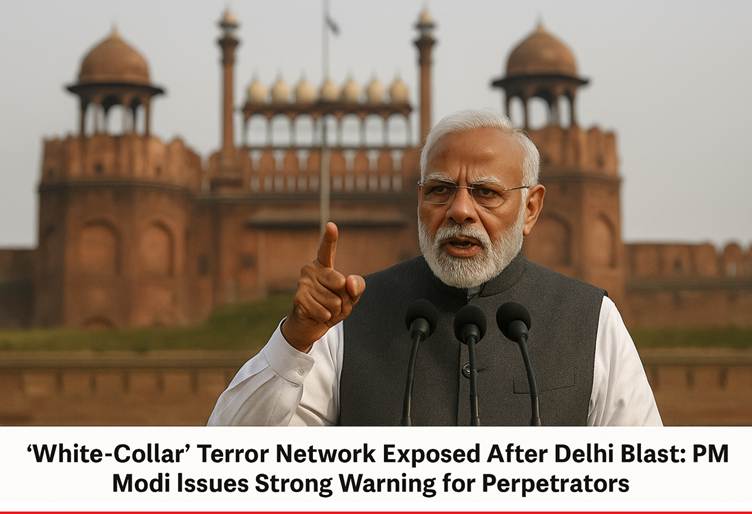 ‘White-Collar’ Terror Network Exposed After Delhi Blast: PM Modi Issues Strong Warning for Perpetrators