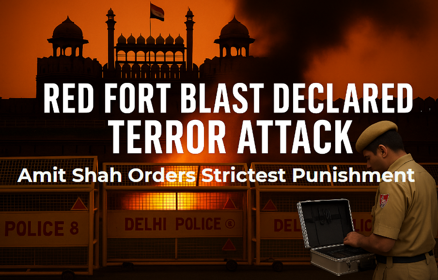 Red Fort Blast Declared Terror Attack: Modi Govt Launches Massive Crackdown; Amit Shah Warns of “Strictest Punishment”