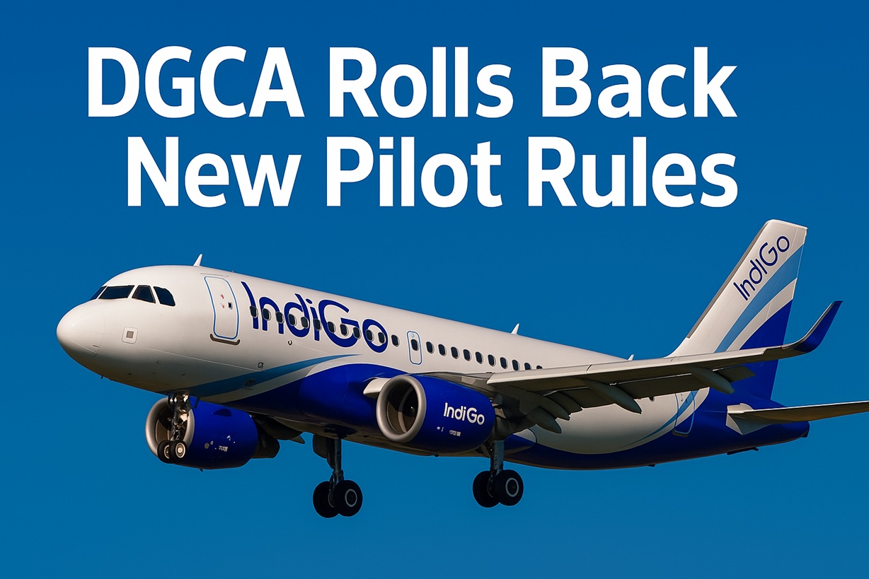 DGCA Rolls Back New Pilot Rules: What It Means for India’s Aviation Crisis
