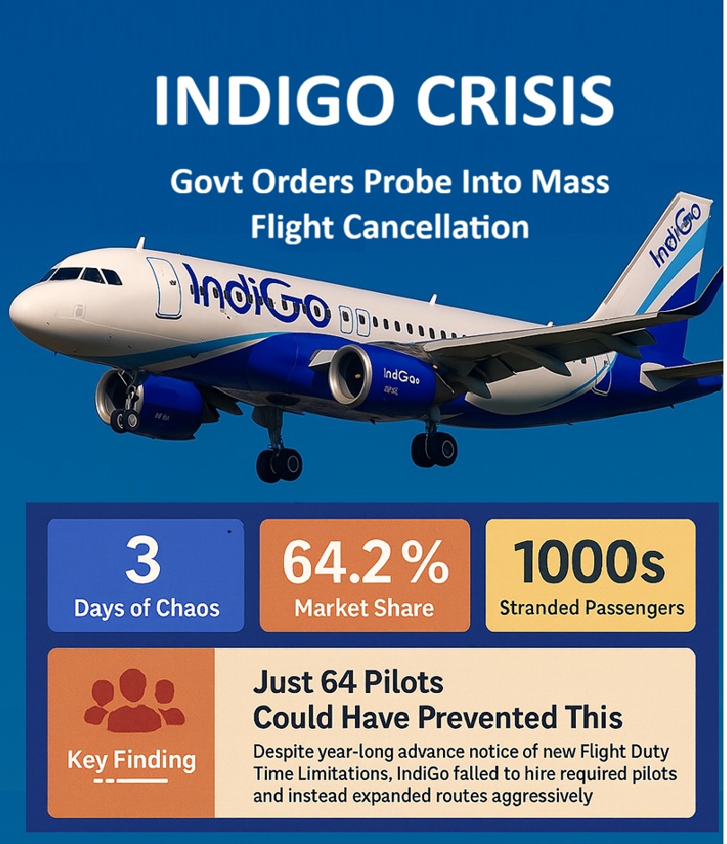 Govt Orders Probe Into IndiGo Flight Chaos; CEO Exit, Penalties Likely