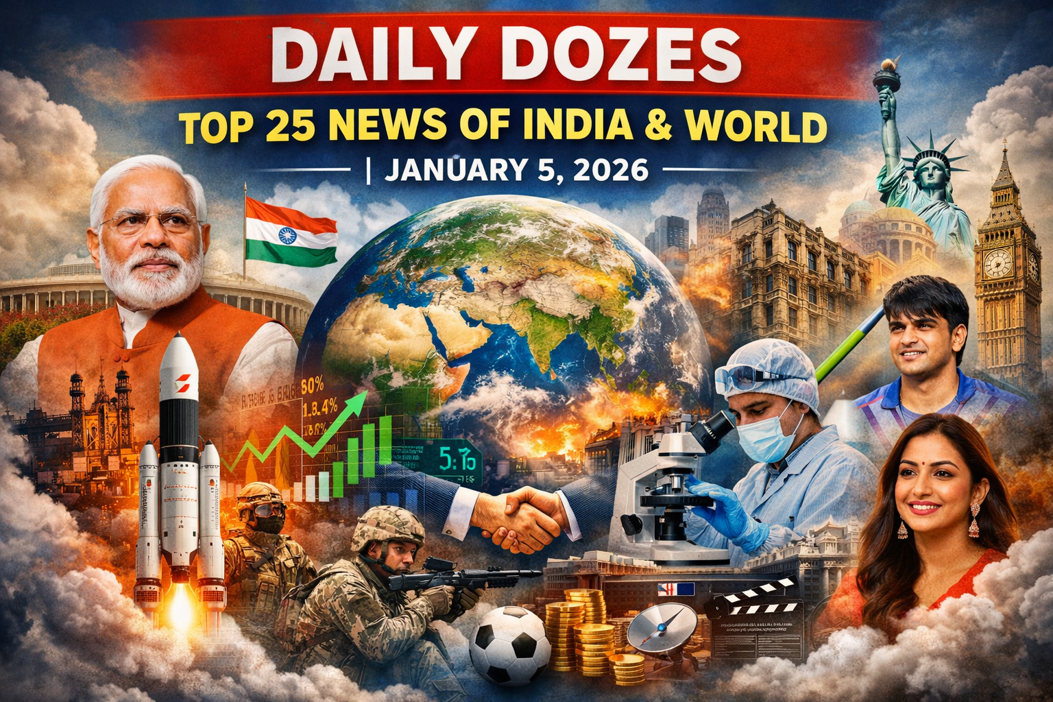 Daily Dozes: Top 25 News of India & World | January 5, 2026