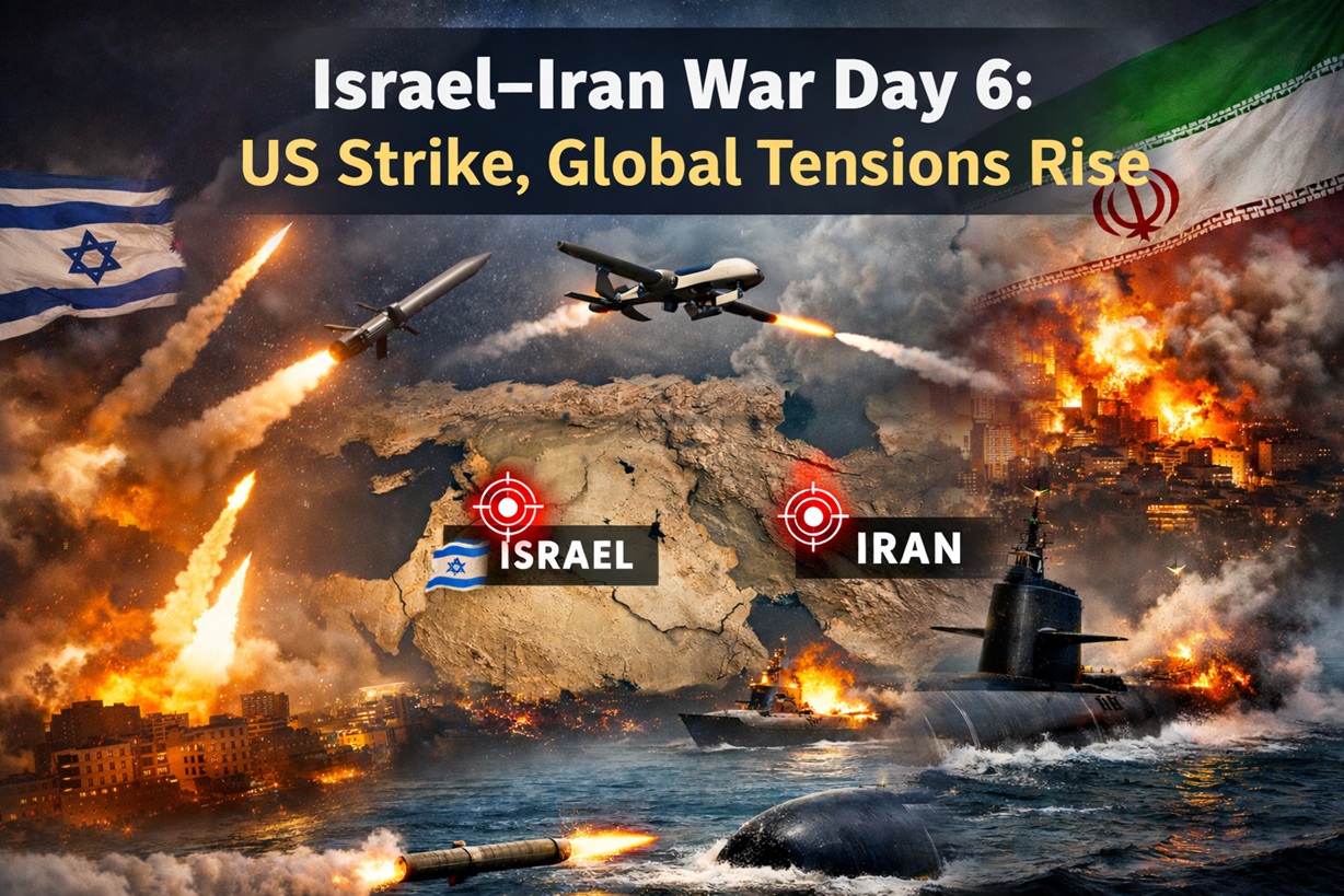 Israel–Iran War Day 6: US Strike, Global Tensions Rise
